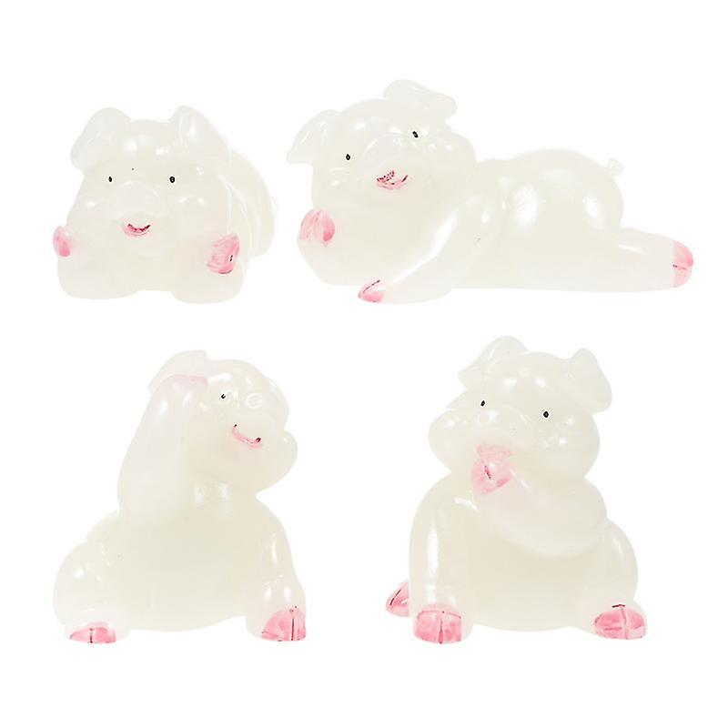 4pcs Resin Pig Model