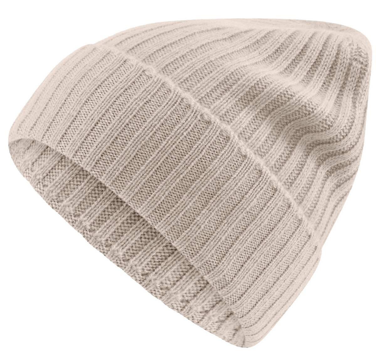 Falke Ribbed Cashmere Beanie - Nut Mel Brown