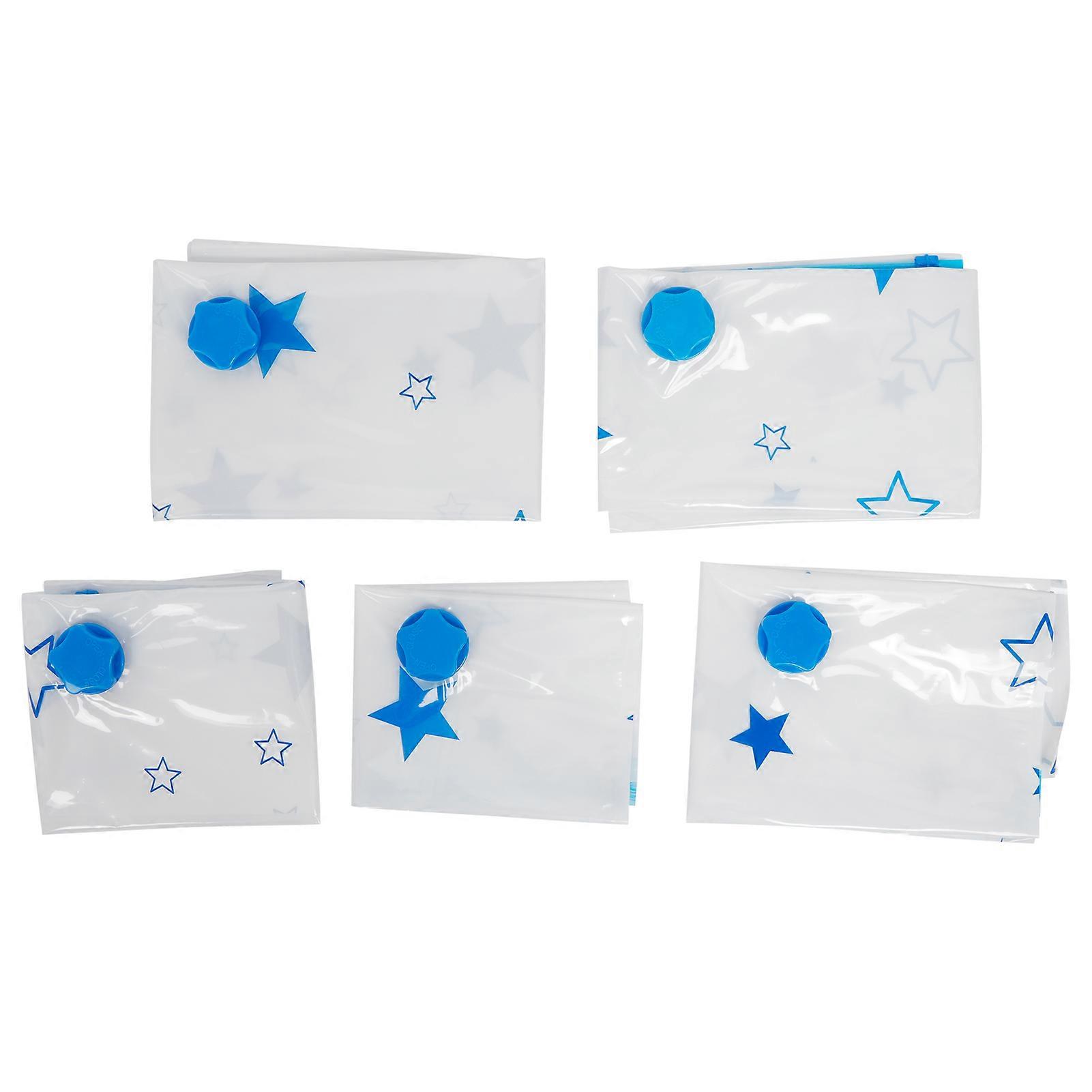 5st / set bärbar vakuumförvaringspåse återanvändbar för täcke kläder filt sängkläder förnödenheter vakuumförvaringspåse