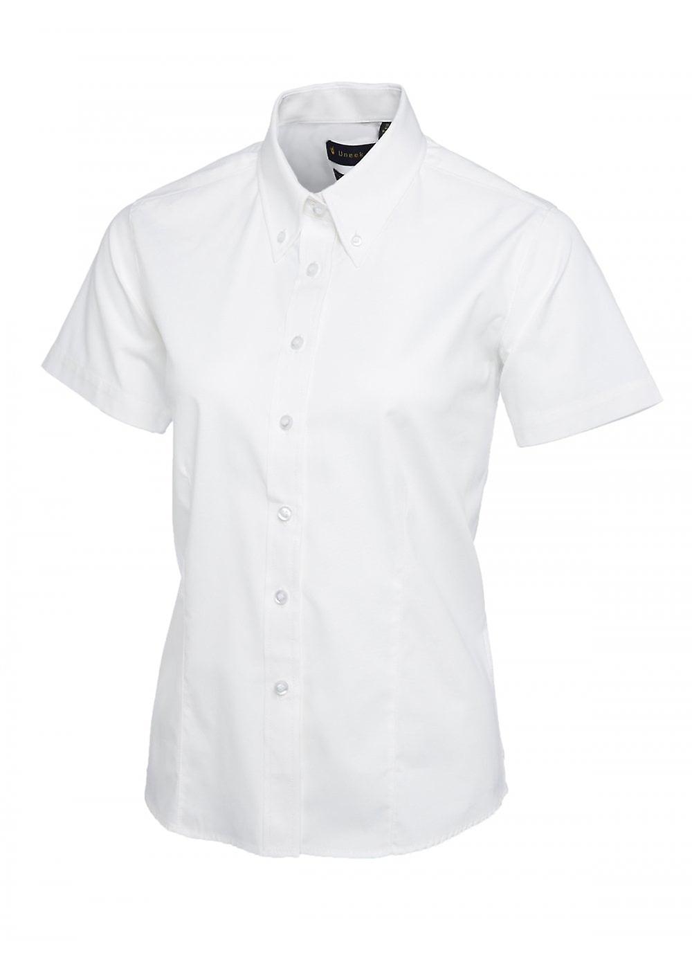 Women's Uneek Ladies Pinpoint Oxford Half Sleeve Shirt UC704
