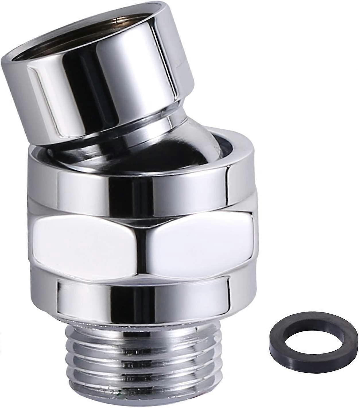 Connect to Shower Arm Shower Connector Swivel Adapter Adjustable Shower Arm Head Angle Ball Joint in G1/2 Chrome Brass