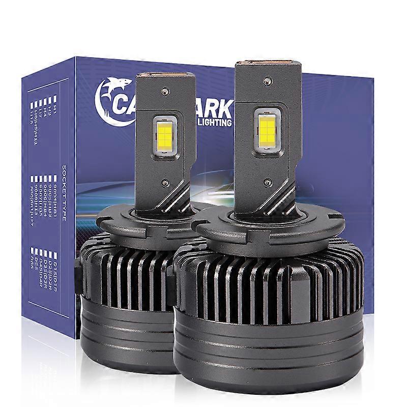 shark D5S Voiture Lumière au xénon Têtes LED Biface CSP Puce 6000K Blanc 120W 40000LM Plug&Play D1S D2S D3S D4S D1R D2R D3R D4R