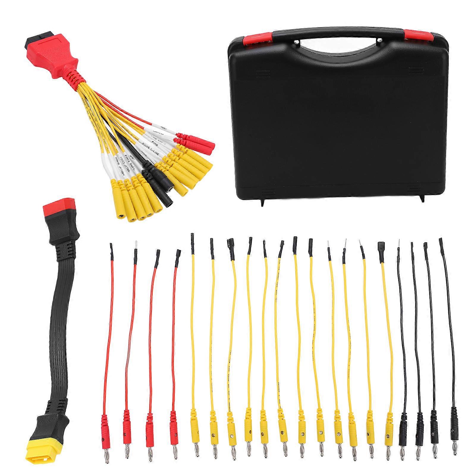 23 in 1 OBD Test Lead Probe Kit Extended Cable Set Universal for Automobile Motorcycle Detectors E2U311