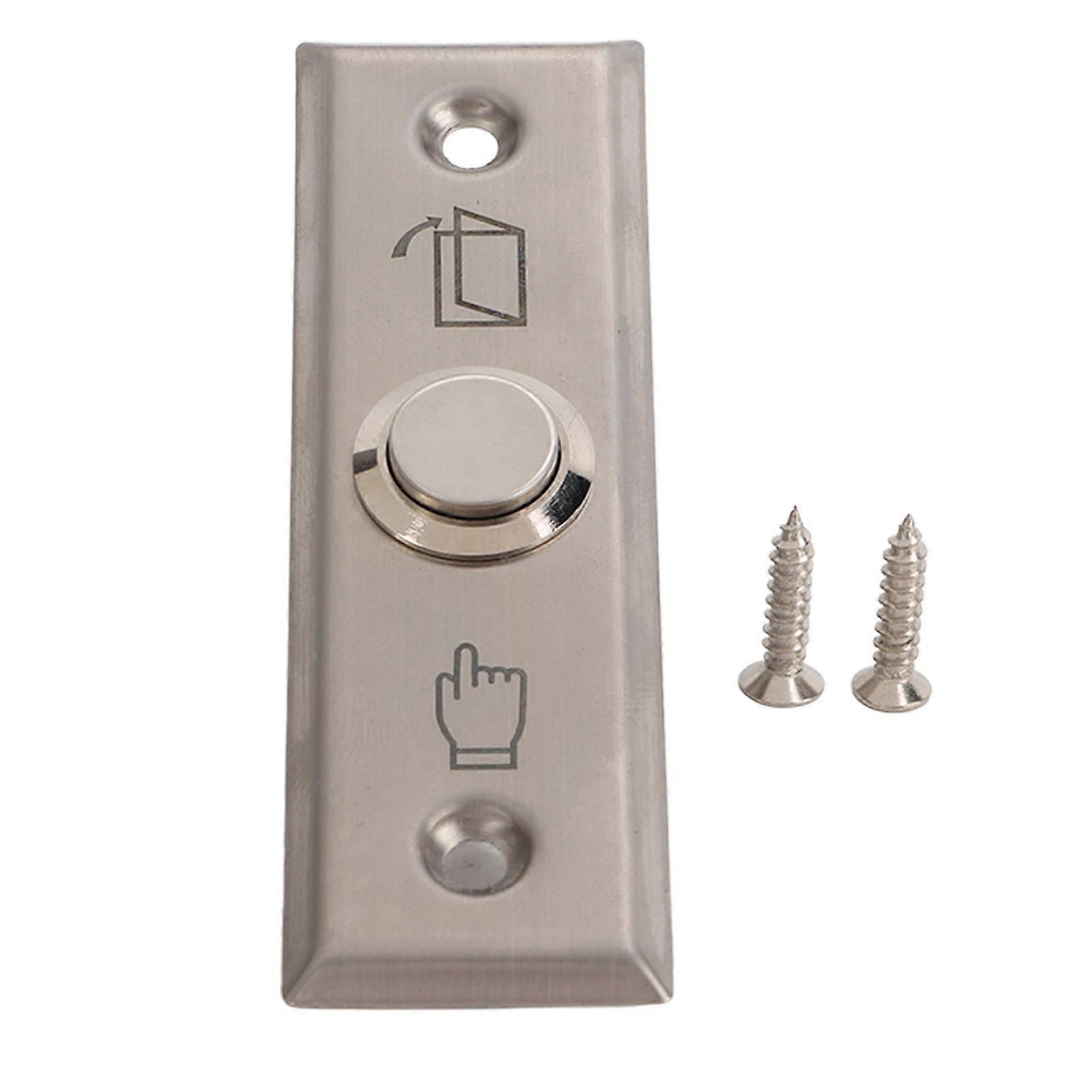 Door Access Control Switch Exit Press Button Stainless Steel Brushed Automatic Reset For Indoor Outdoor