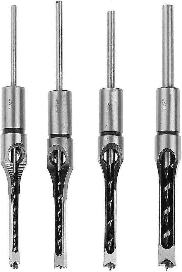 Lot de 4 Ensembles de forets trou carr, Forets bois trou carr Foret Trou Carr De Perage Mortaiser Burin
