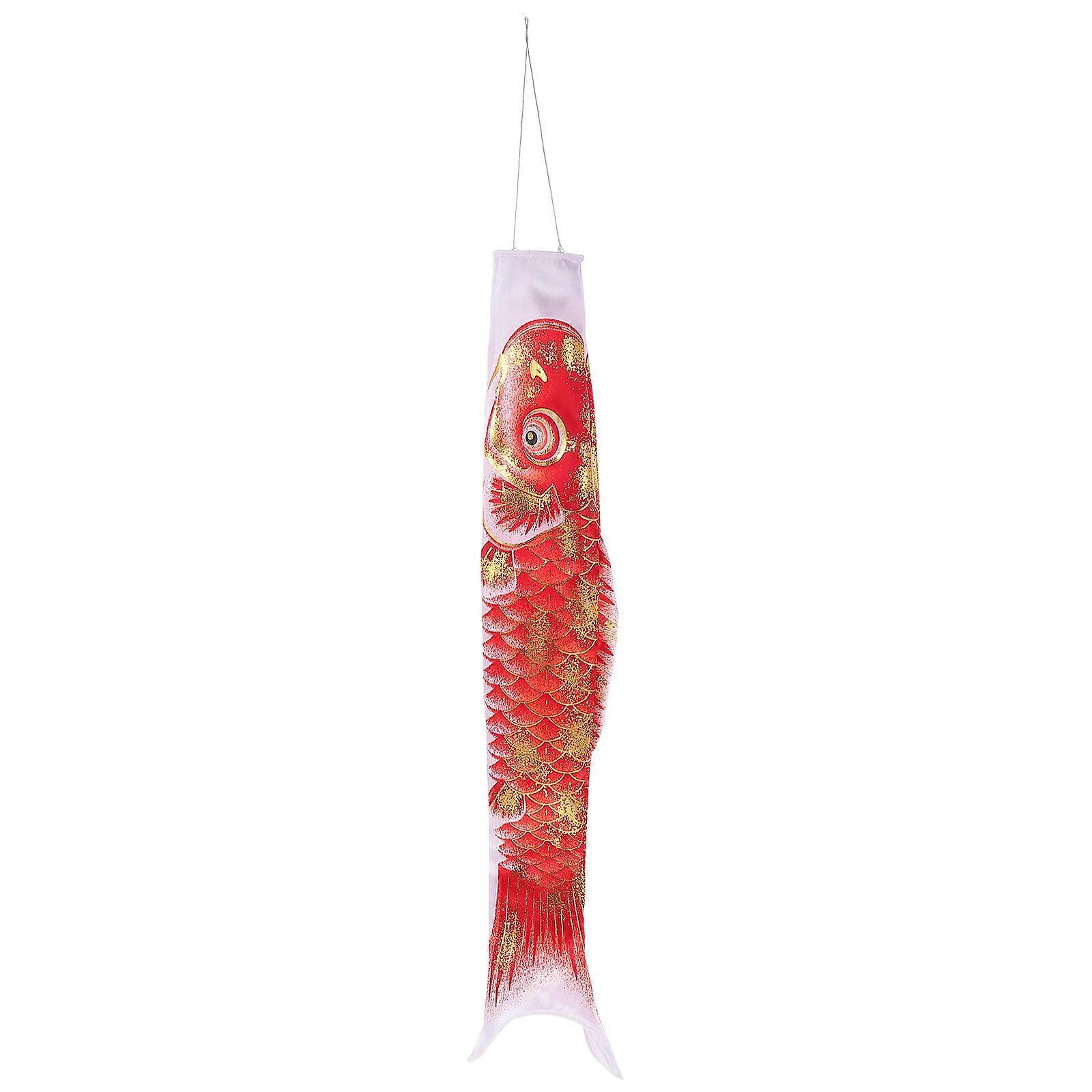 Polyester Windsock Pendant Hanging Carp Pattern Wind Flag Outdoor Decoration