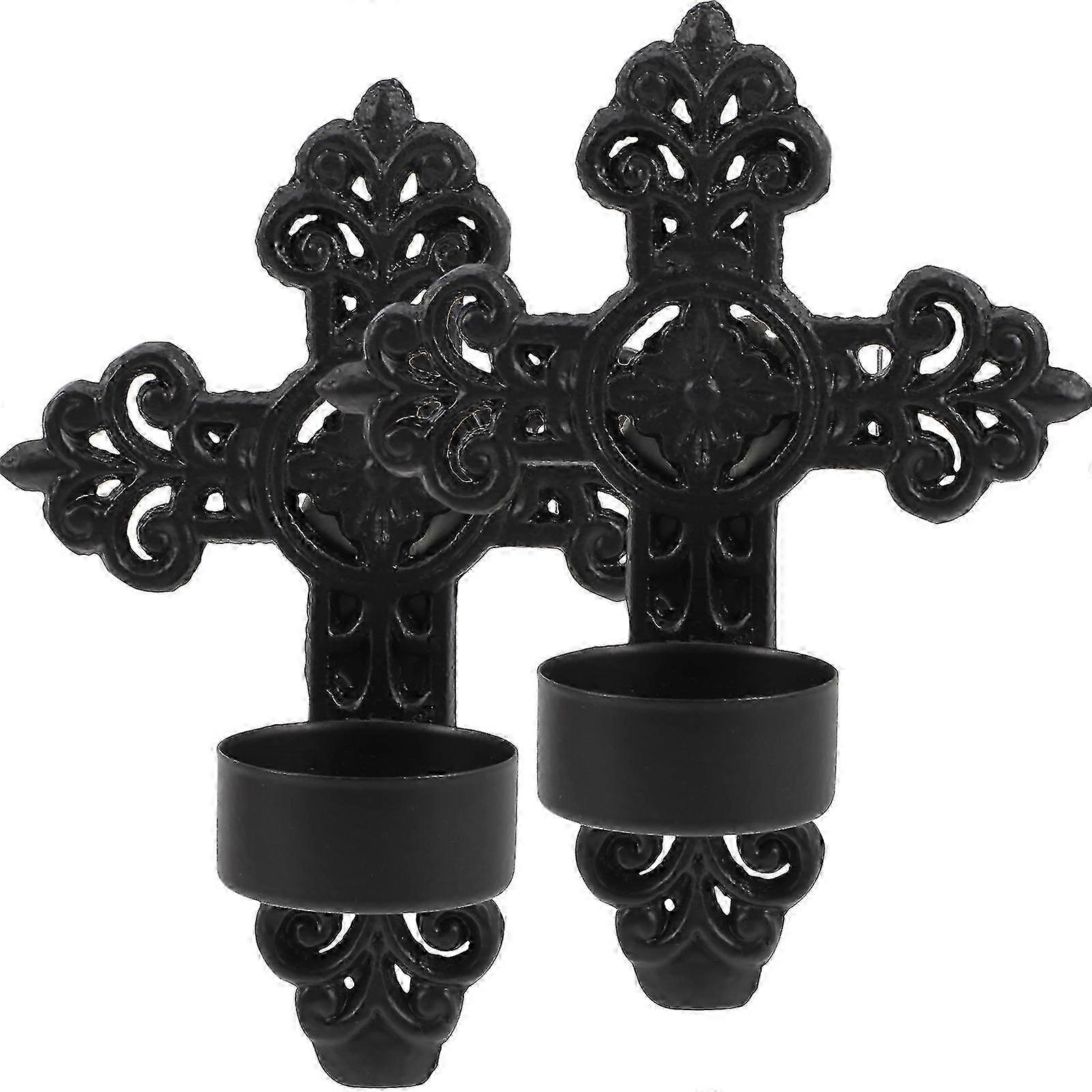 For Metal Wall Sconce Candle Holder Set