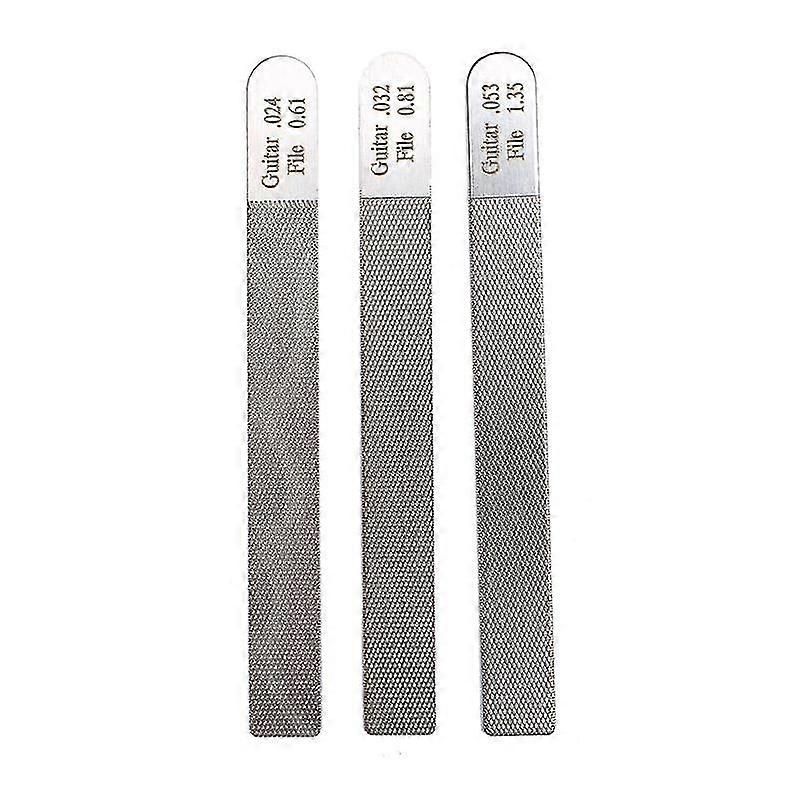 3 st/set Gitarr Sadelfilar Bandkroning Slot Filing Luthier Reparationsverktyg Kit För Gitarr Strängade Instrument