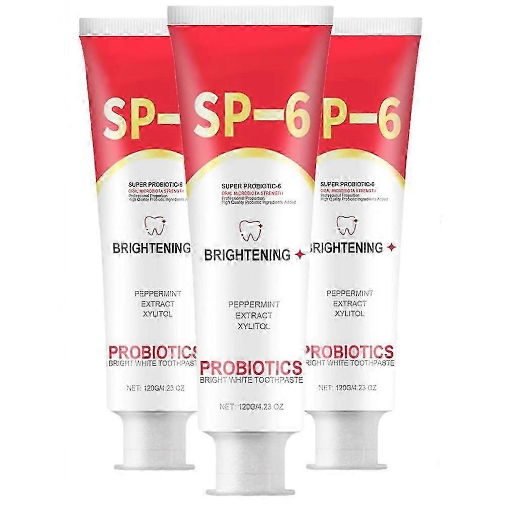 3PCS SP-6 Probiotic Toothpaste,Sp-6 Toothpaste Whitening