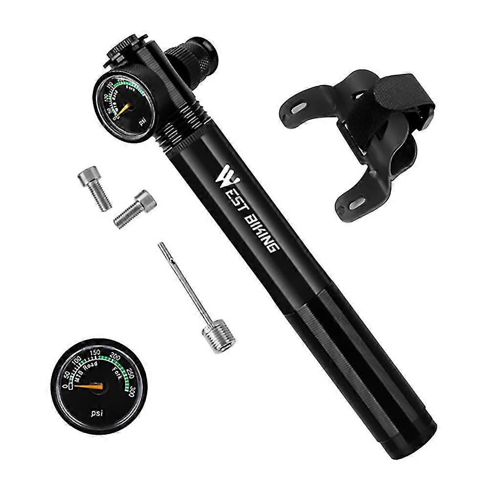 Mini-Fahrradpumpe mit Manometer