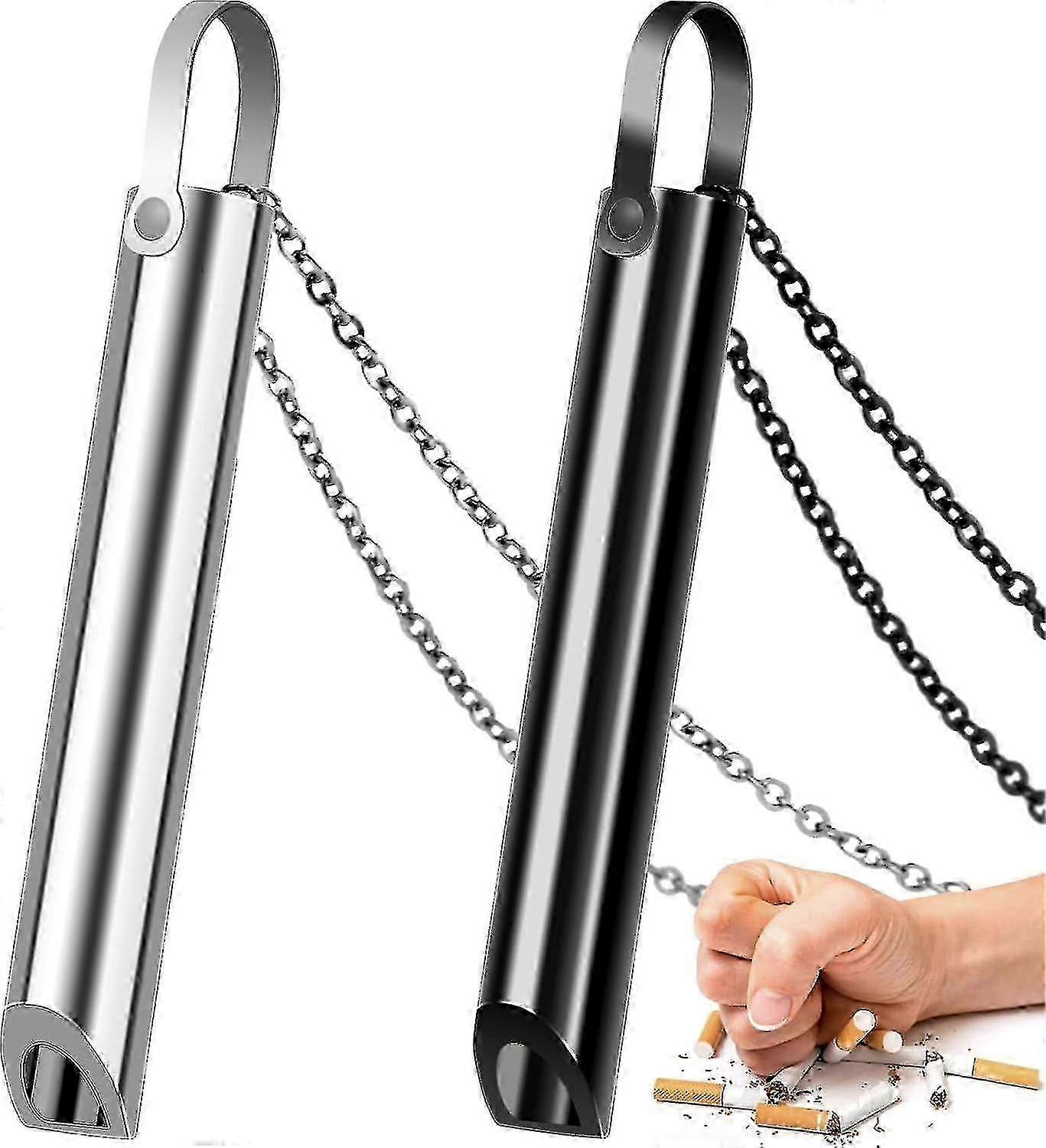 2x Stop Smoking Breathing Necklace, Anxiety Relief Necklace, Breathing Necklace Stop Smoking Aid, Breathing Exercises Tw