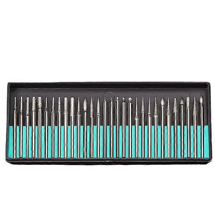 Diamond Drill Bits Burr Set 30pcs Set Handle diameter 3mm