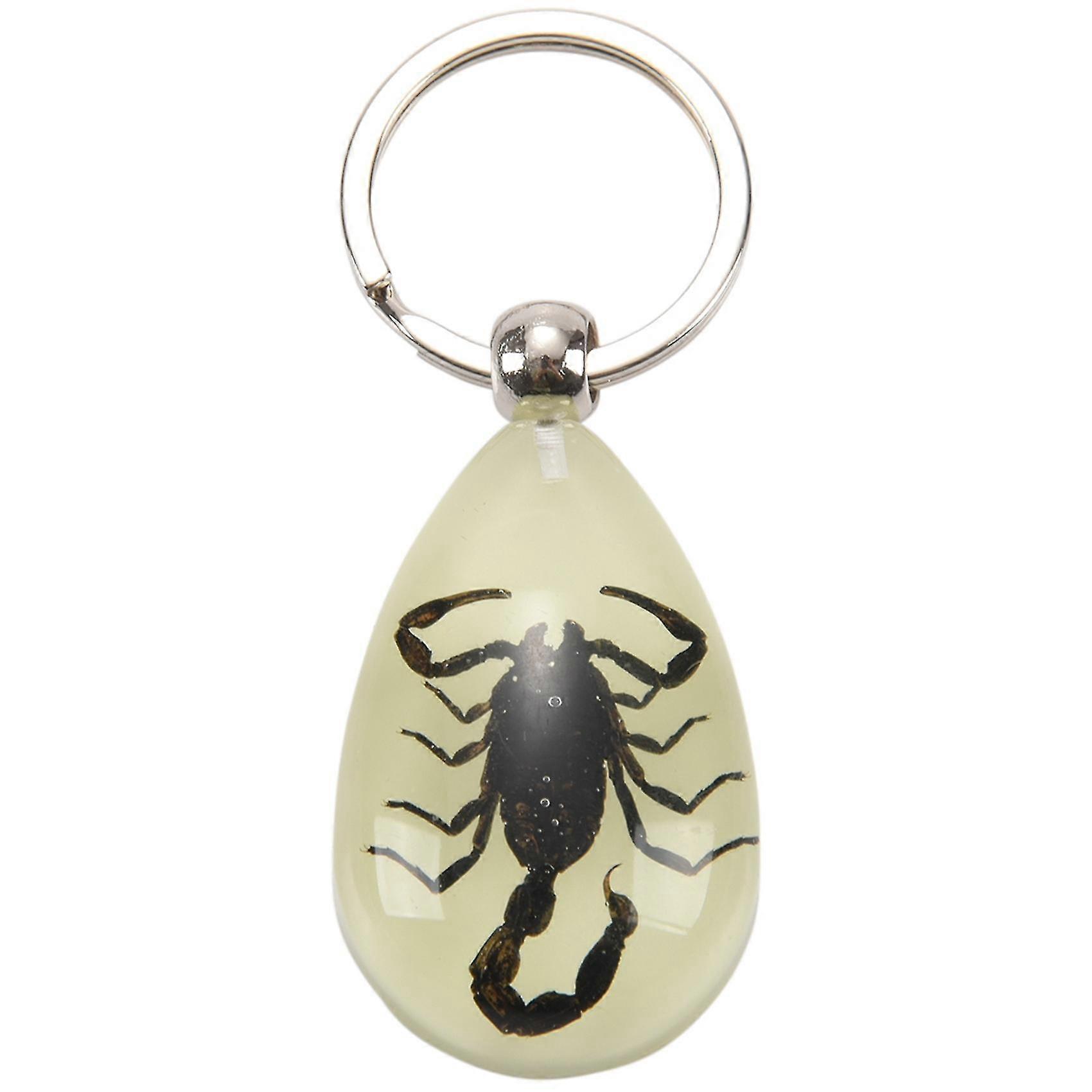 Glow-In-The-Dark Real Insect Keychain (Black )-Good