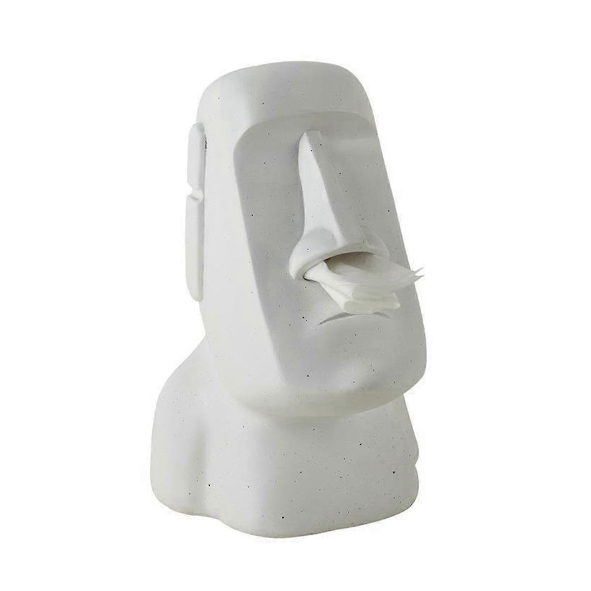 Easter Island Stone Statue Paper Towel Box Home Decoration Statue Retro Living Room Decoration Home Accessories A
