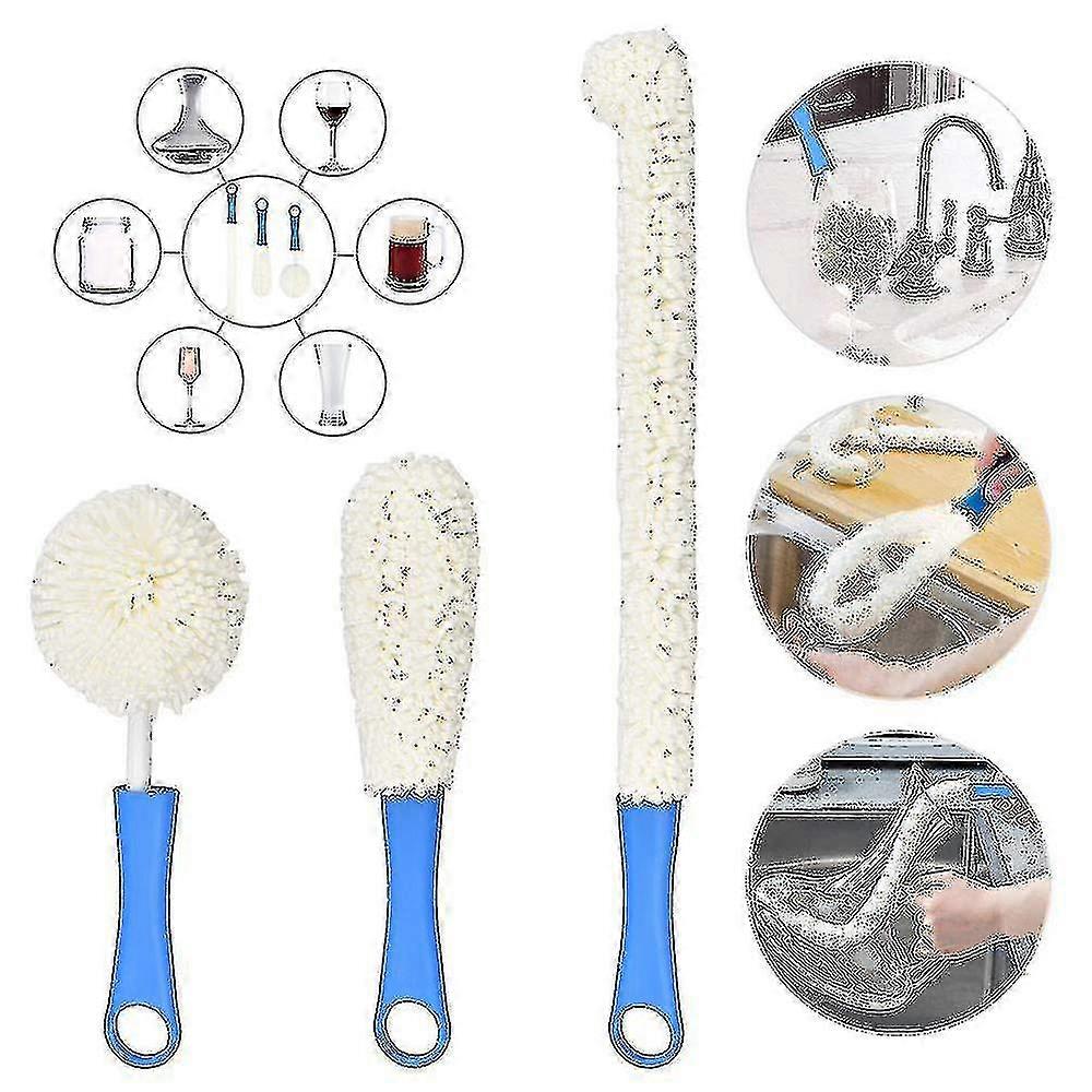 Gougu Soft Foaming Wine Bottle Brush Decanter Goblet Glass Dusting Brush Flexible Win Bar Set
