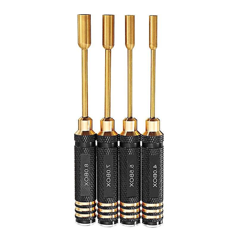 4Pcs 4.0/5.5/7.0/8.0mm Hexagonal Titanium Screwdriver Tool Set For Rc Model