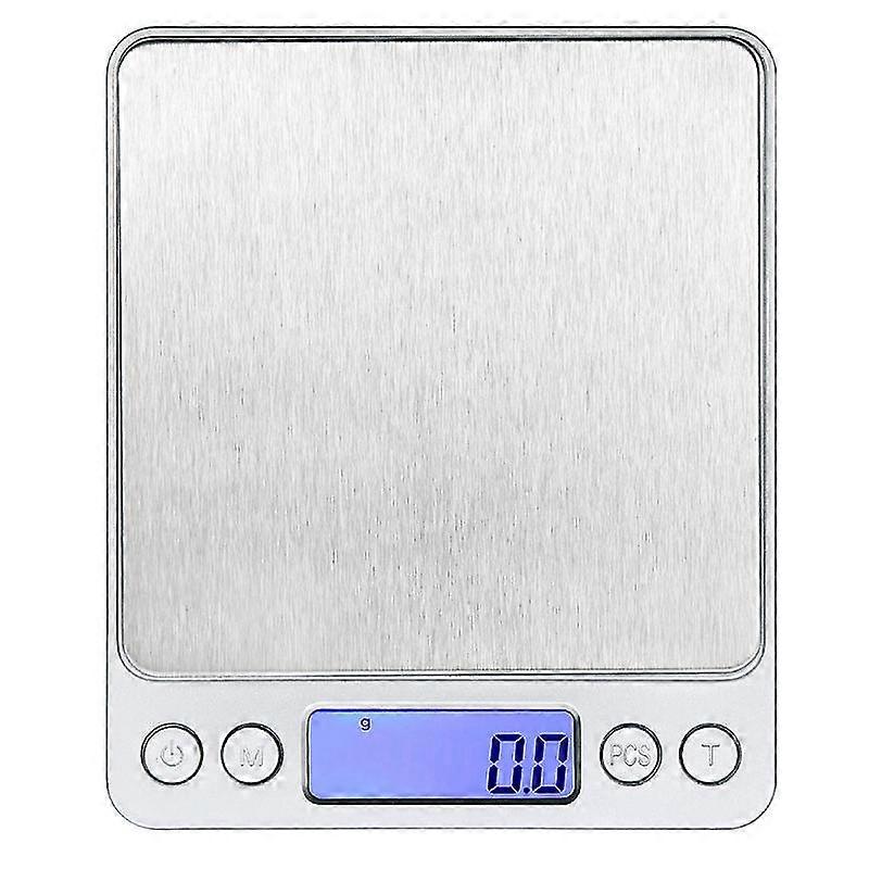 Kitchen Electronic Scale Portable Baking Scale High-Precision Electronic Balance Silver