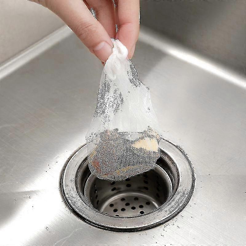100pcs Küchenspüle Abflussloch Müll Sieb Mesh Einweg-Müllsack Badezimmer Küche Abfallbehälter Filter Beutel Null Abfall
