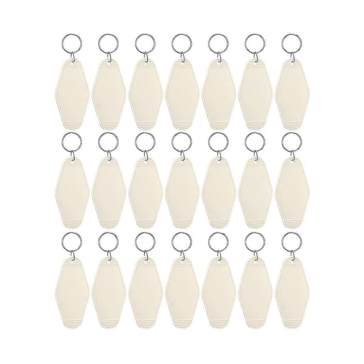 24 Pcs Vintage Motel Keychain DIY Blank Hotel Keychains Heat Transfer Blank Keychains Bulk Sublimat
