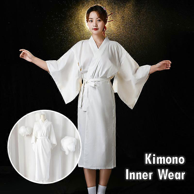 Japanese Women's Traditional Kimono Inner Wear – Summer Ro Juban, White Polyester, Kyoto Brand