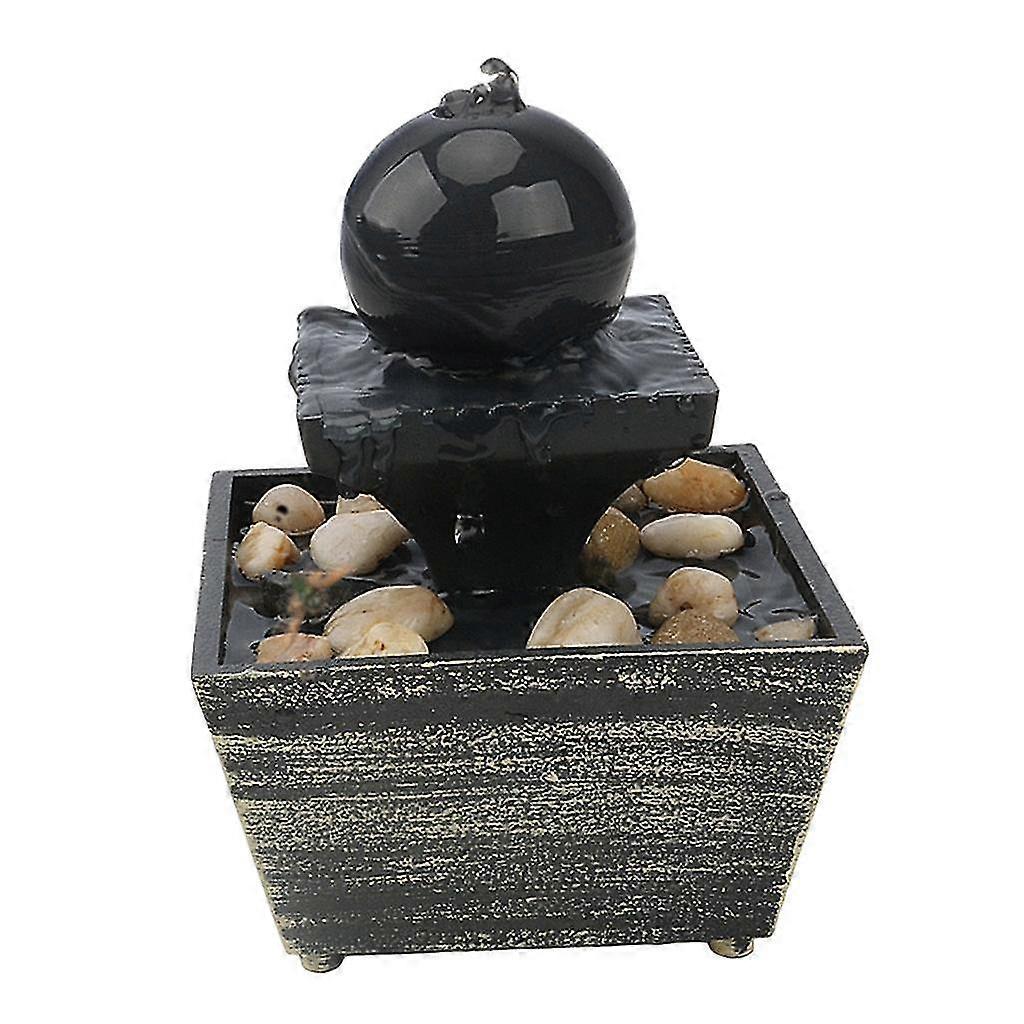Relaxation Waterfall Feature Warm Light Decorative Tabletop Water Fountain B