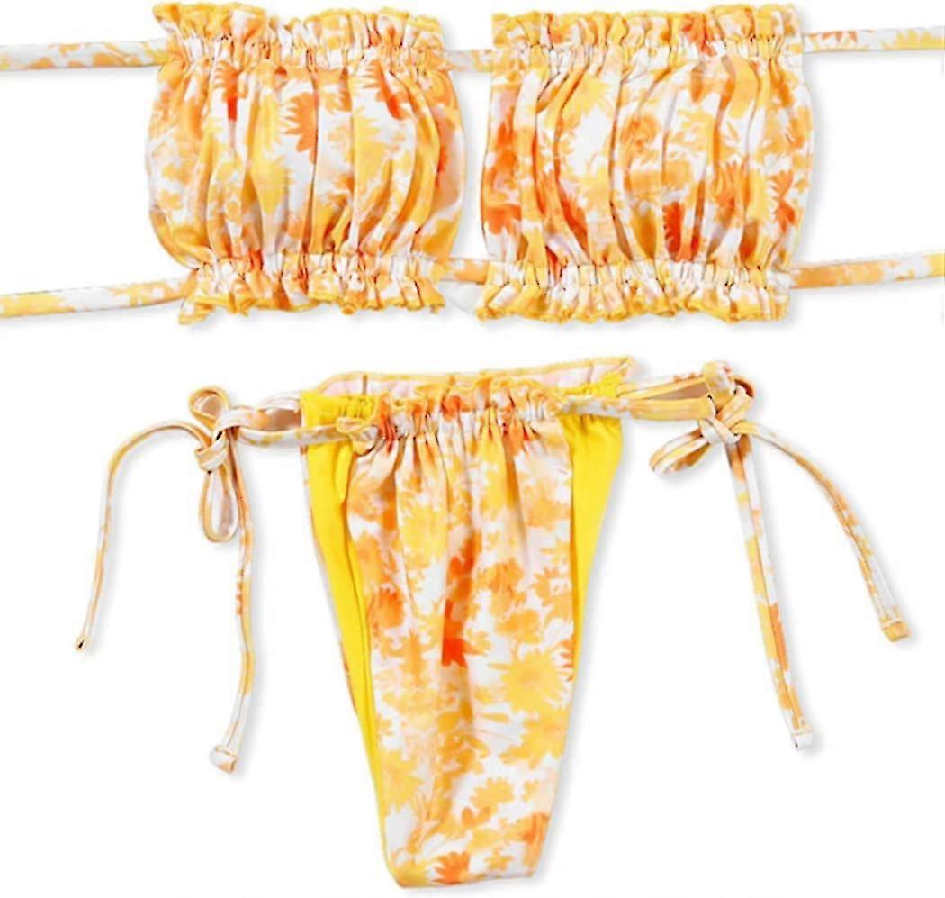 Bikinis Swimsuit Set Pour Femmes Maillots de Bain Triangle Maillot de bain Cravate String Thong