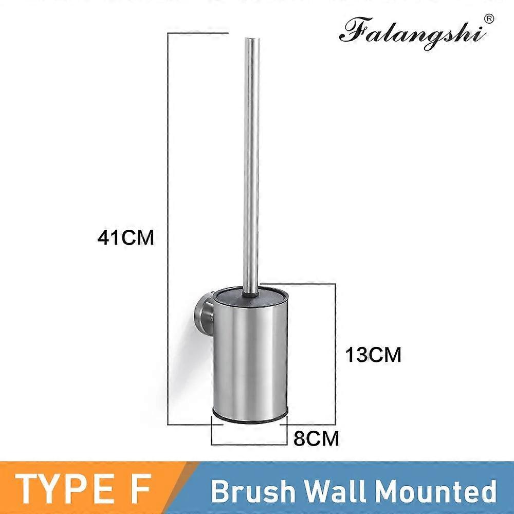 Porta scopino per WC in acciaio inossidabile, colore nero, strumento di pulizia, scopino verticale durevole per la pulizia del bagno, montaggio a p...