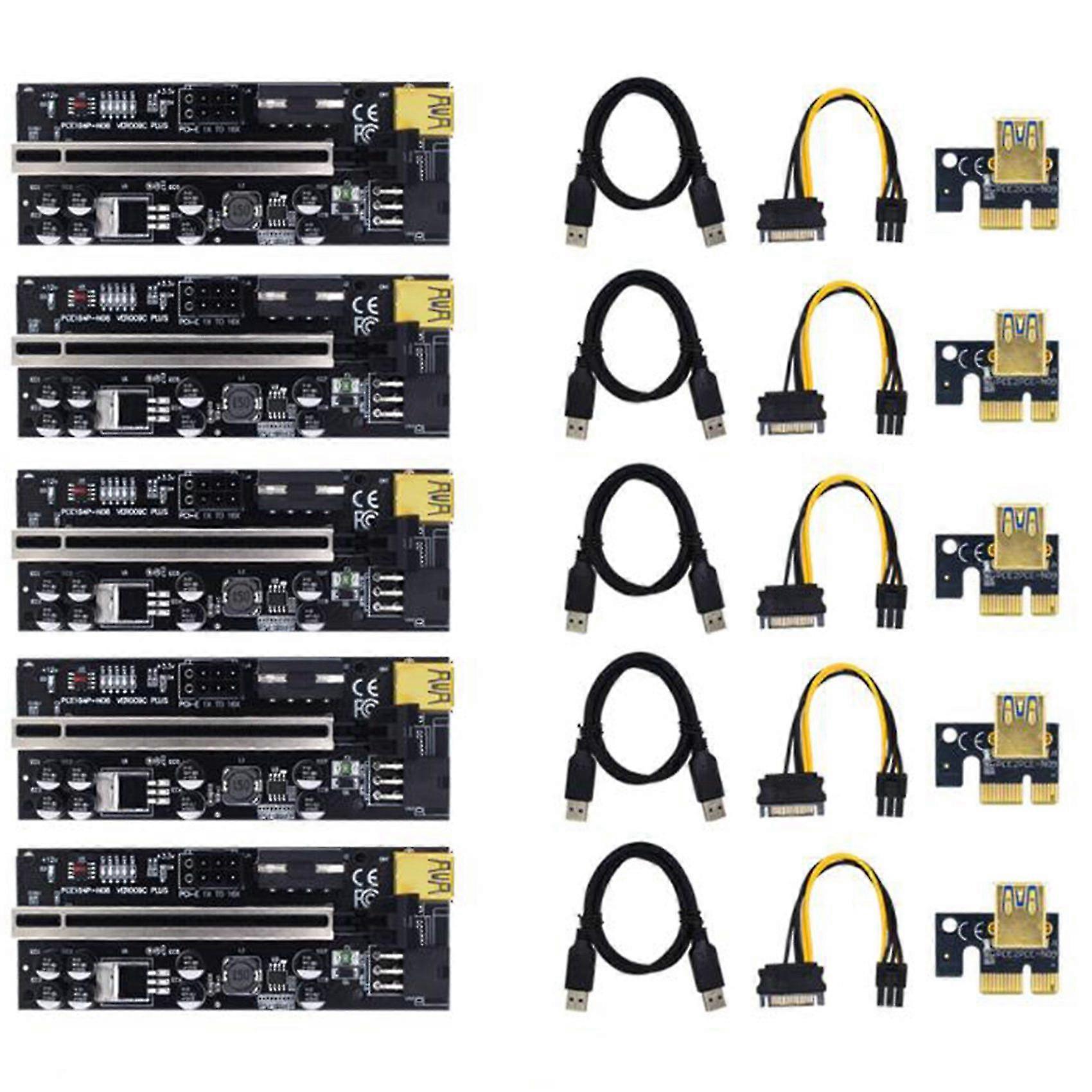 Version Riser 009C Plus PCI-E 1X 4X 8X 16X Extender Riser Card PCIE PCI Graphics Extension Miner Mining B