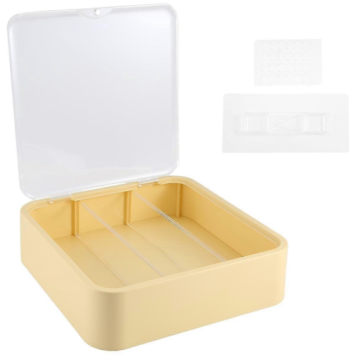 Wall-mounted Clear Display Case For Figures,adjustable Display Stand Clear Display Box With Door,creamy Yellow