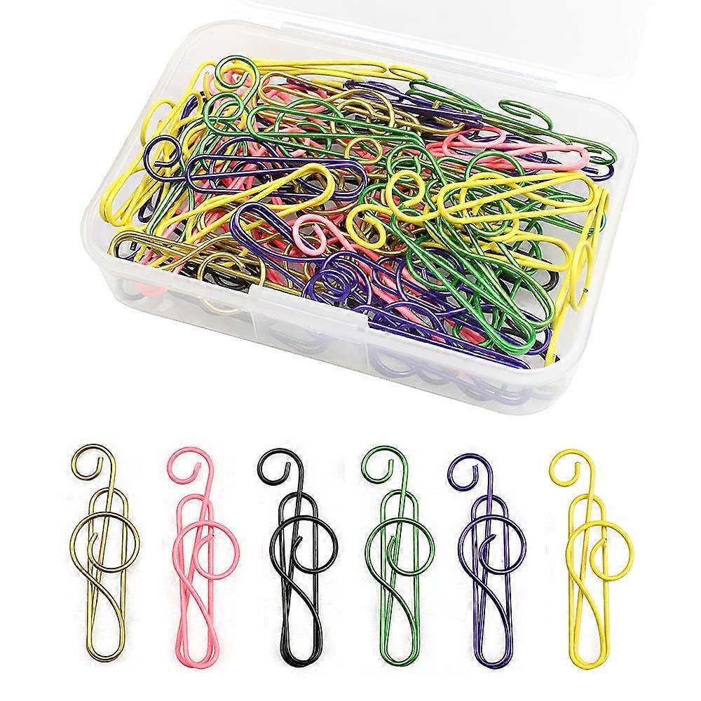 50 Pcs Coloured Paper Clips Creative Paperclips Metal, Small Paper Clips for Book, Memo, Paper, Poster, Photo with Box