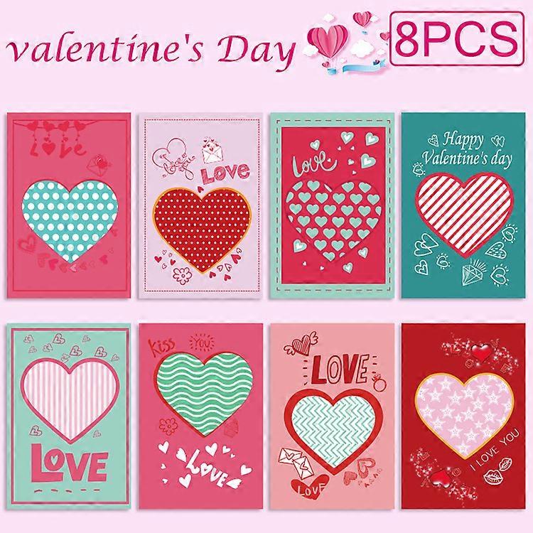 8pcs Valentine's Day Cards