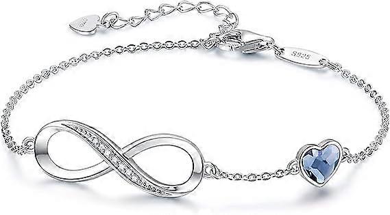 Pulseras Infinity para Mujer, Pulsera Plata 925 Pulsera Ajustable Mujer
