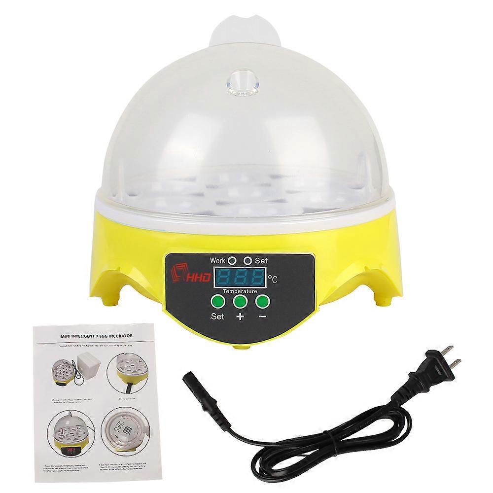 Mini Egg Incubator 7 Eggs Farm Hatchery Brooder Adjustable Digital Temperature Poultry Incubator For Chicken Duck Bird Pigeon