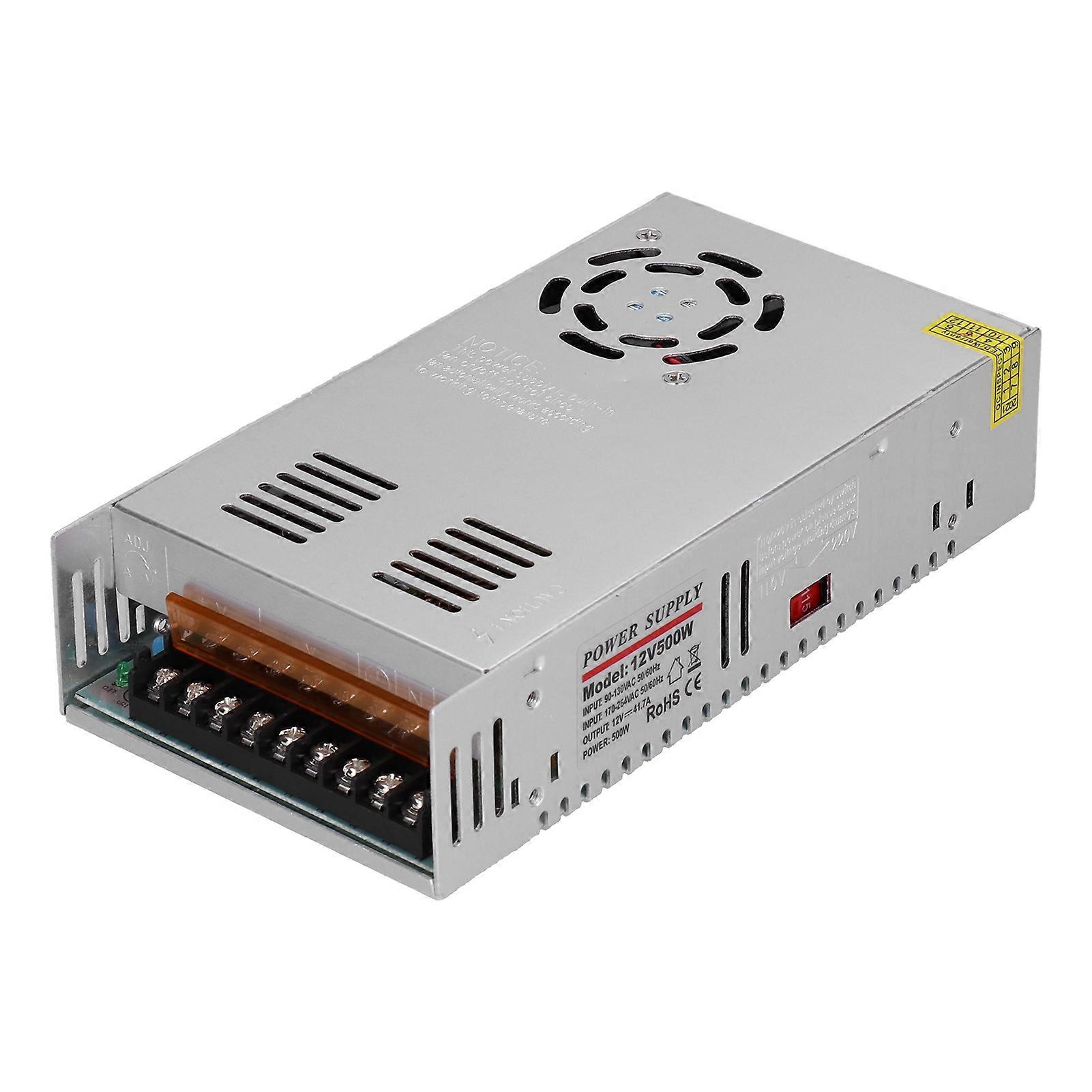 YY?500?12 Regulators Switching Power Supply AC 90?264V to DC 12V 41.7A 500W IP20 for Monitoring Equipment