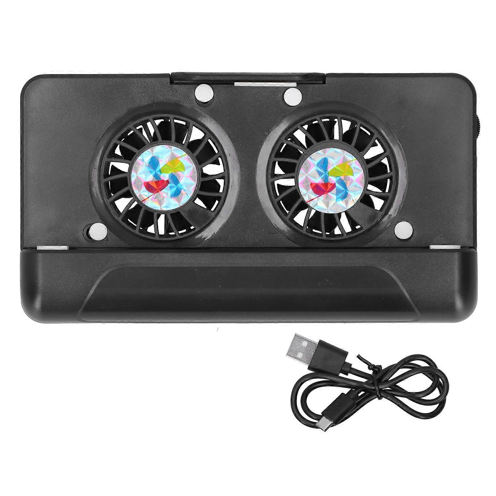Multi Functional Non Slip Double Fan Radiator Heat Dissipation Backclip Mobile Phone Accessory YEMMA
