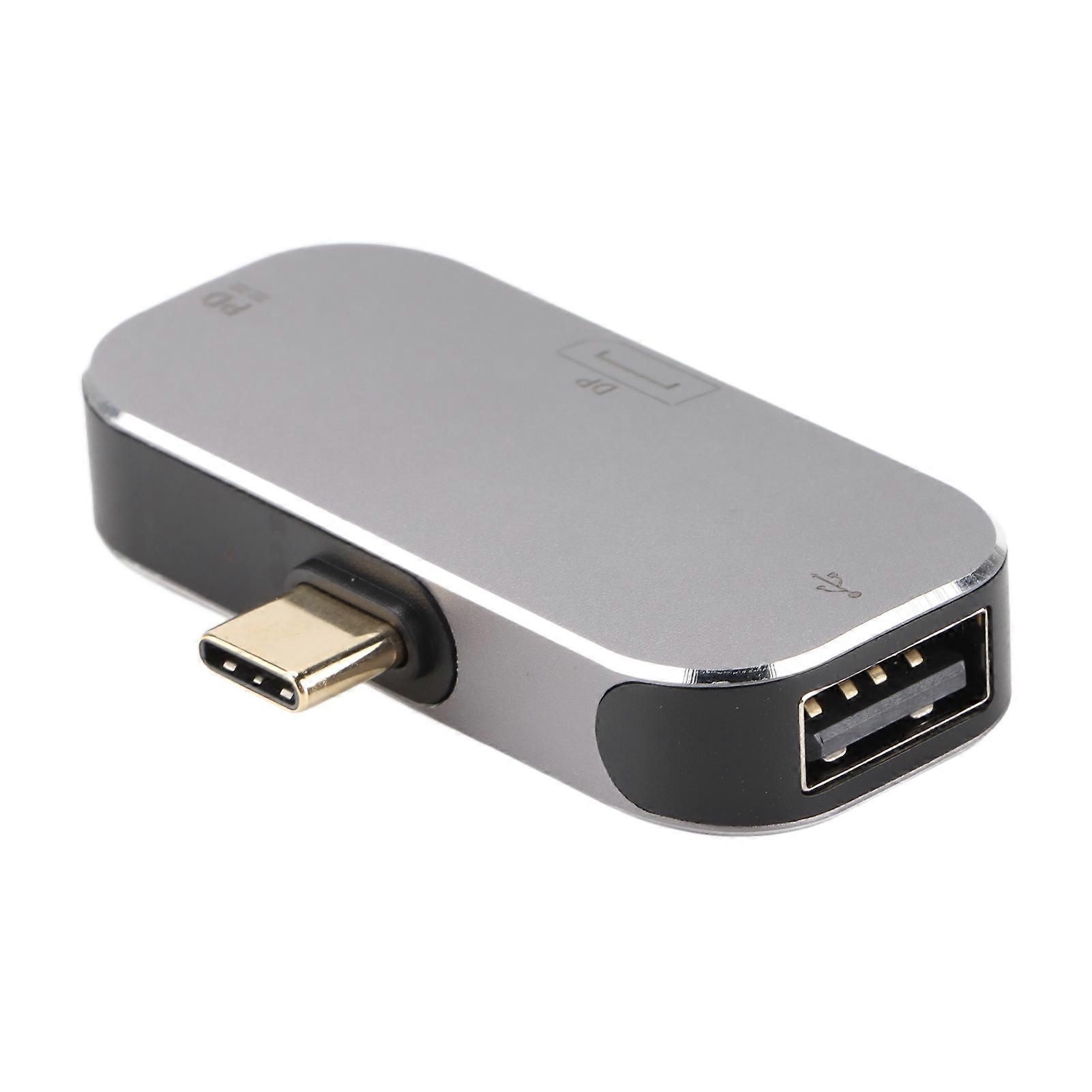 USB-C-Hub Multifunktionale 3-in-1-Typ-C-Stecker-zu-DP-USB-A-Typ-C-Buchsen-Dockingstation für Windows für Android für OS X