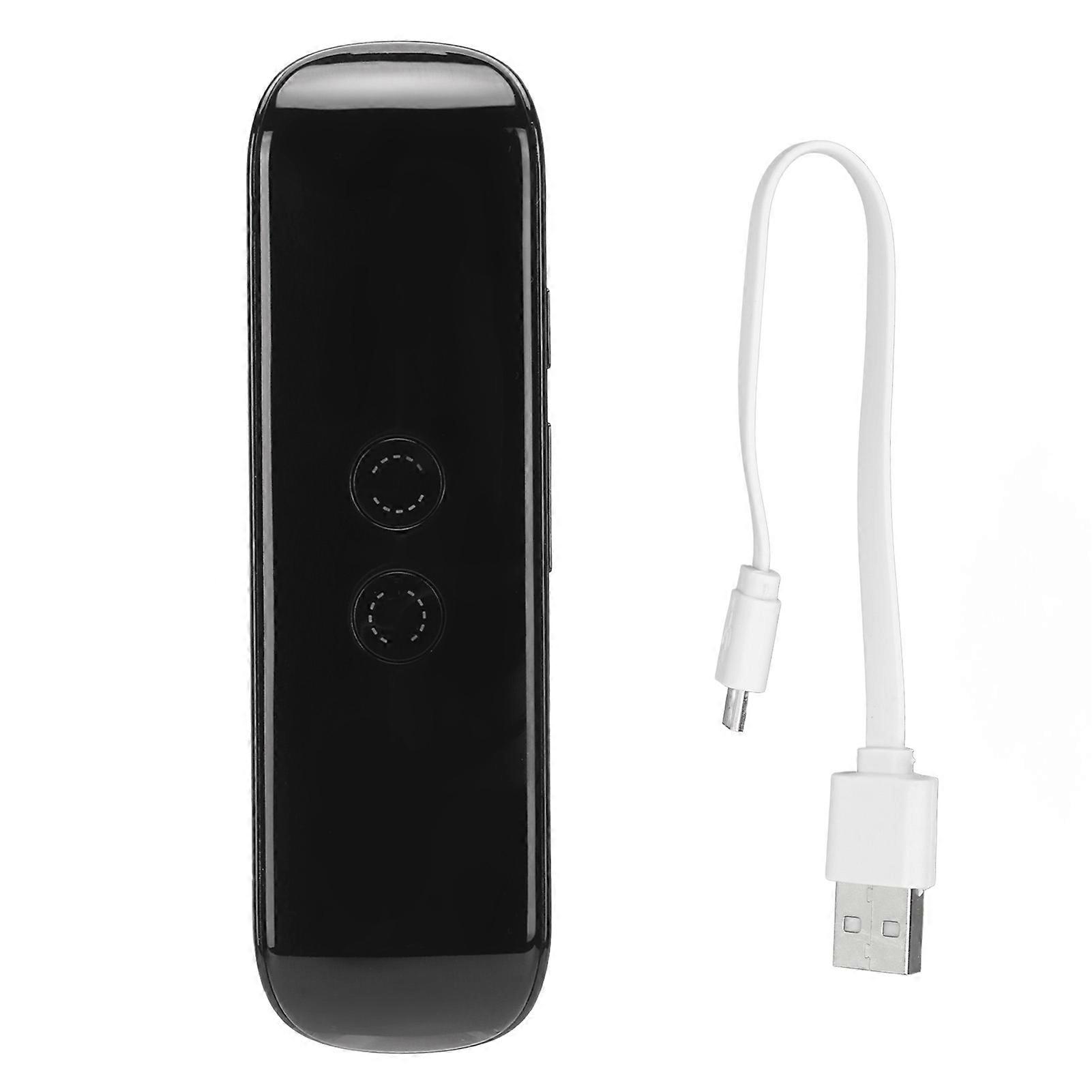 دعم جهاز مترجم اللغة 127 لغة نطاق تشغيل 32.8 قدم مترجم صوت بلوتوث لأعمال السفر أسود