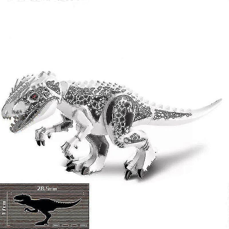 SPTwj 287 Teile Bausteine Set Jurassic Dinosaurier, Bauspielzeug Dino Modell Spielzeug 3 In1 T-Rex Pterodaktyl Stegosaurus Kompatibel Mit Le-go Bausätze Geschenk Für Jungen Mädchen Teenager, Rot