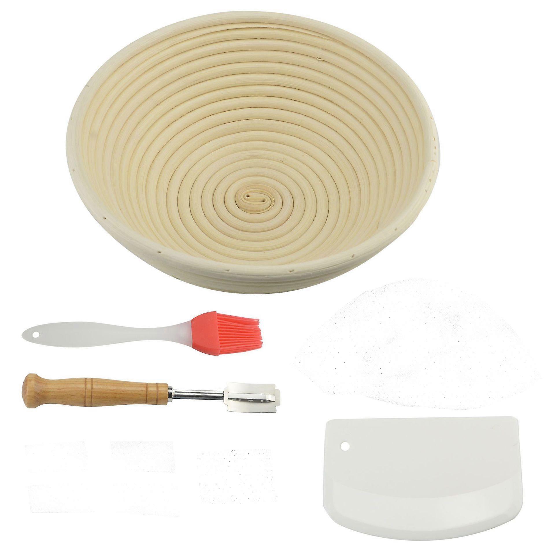 Bread Proofing Baskets Round Dough Proofing Bowls W/Liners Perfect For Home Sourdough Bakers Baking