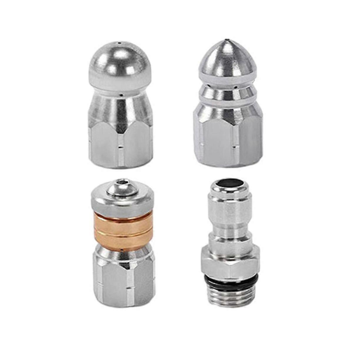 Suitable for Pressure Washer Nozzle Sewer Cleaning Tool Ejector Drain Cleaning Nozzle Tip 1/4