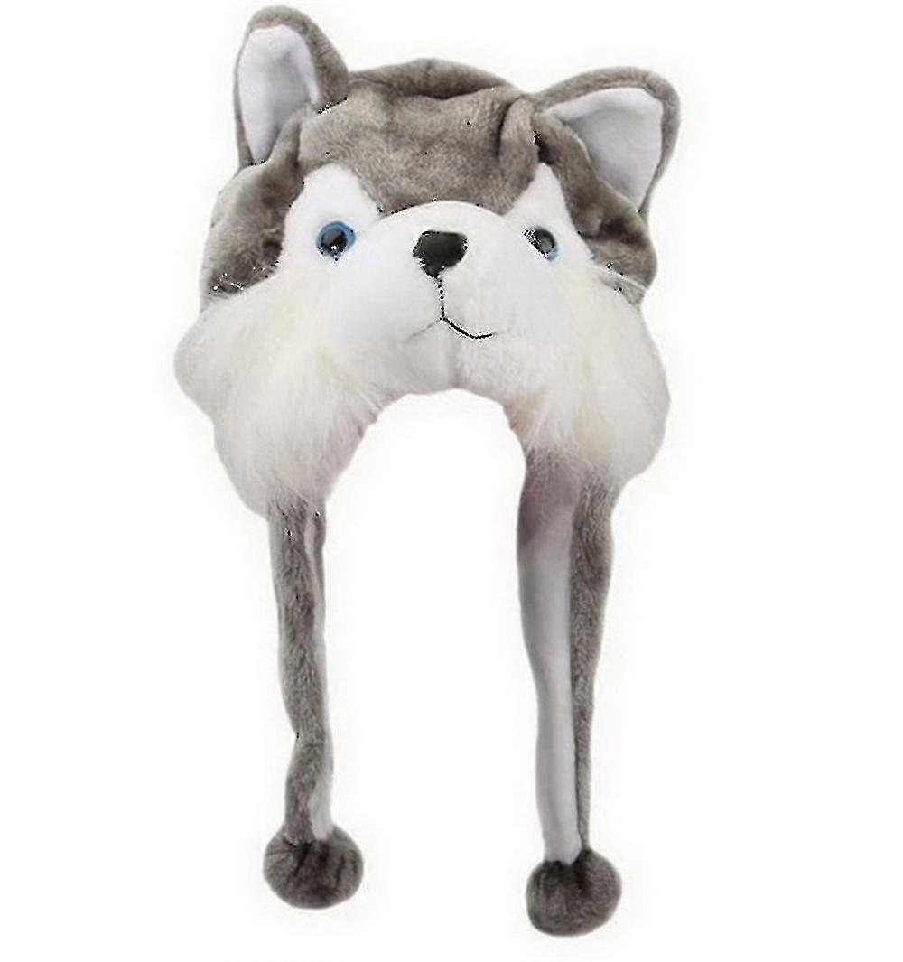 Plush Fun Animal Hats One Size Cap Polyester With Fleece Lining