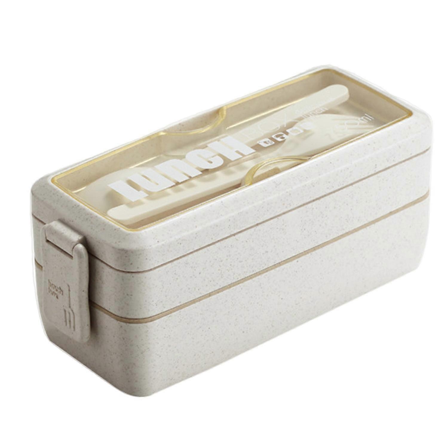 750ML/1000ML Lunch Box Lightweight Two/Three Layers Bento Box for Picnic School Office-YNP