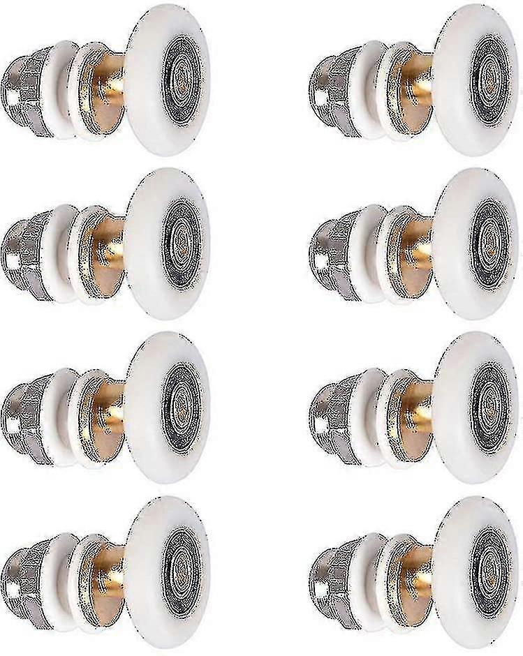 Duschdörr - Rullhjul för duschdörr skjuthjul dörrrulle reservhjul 8st 23mm