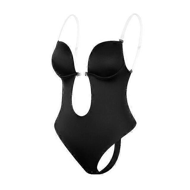Women Plunging Deep V-neck Body Shaper Strapless Backless Bodysuit Shapewear U Plunge Seamless Thong Full Bodysuits
