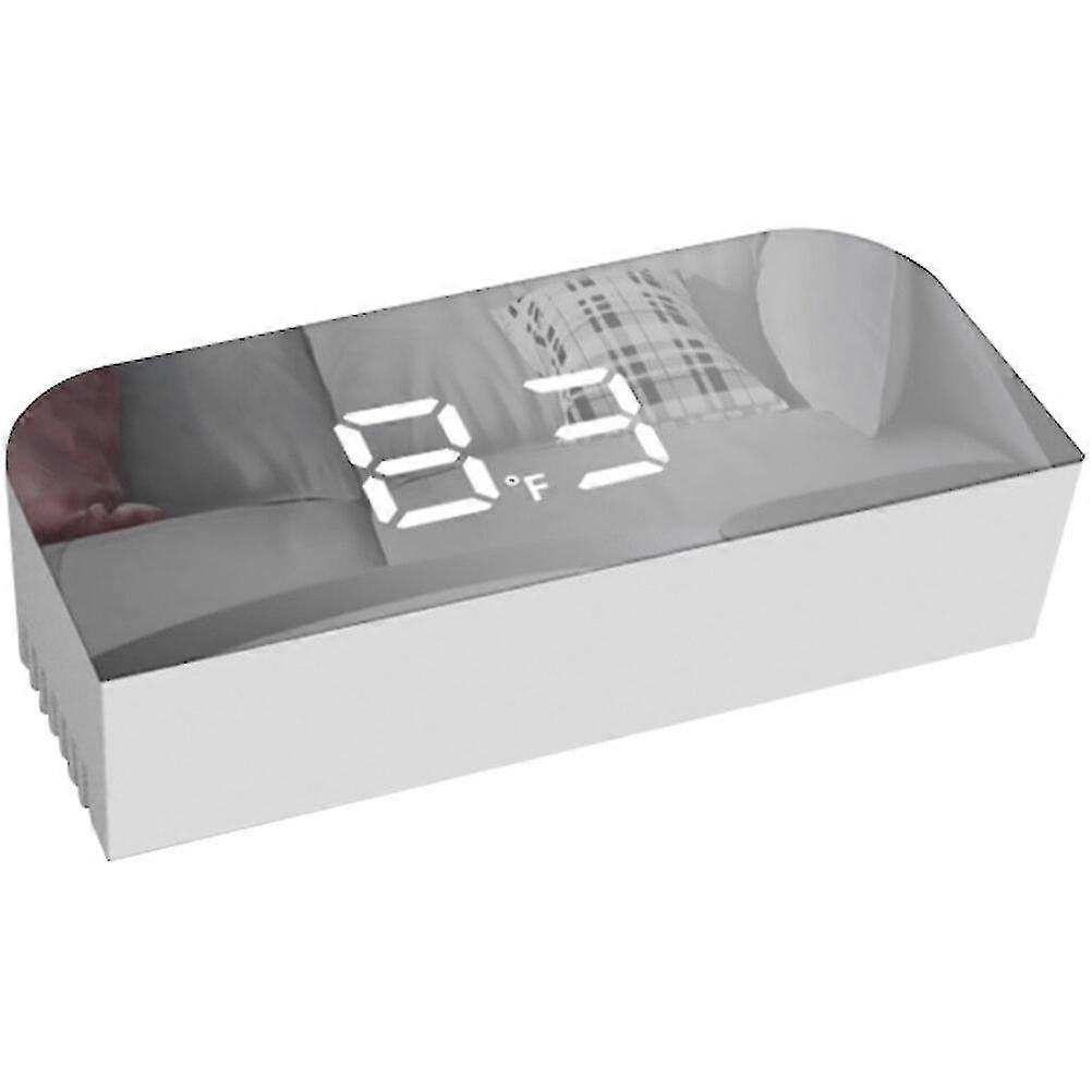 1 Set Mirror Surface Digital Alarm Clock Electric Led Large Display Clock