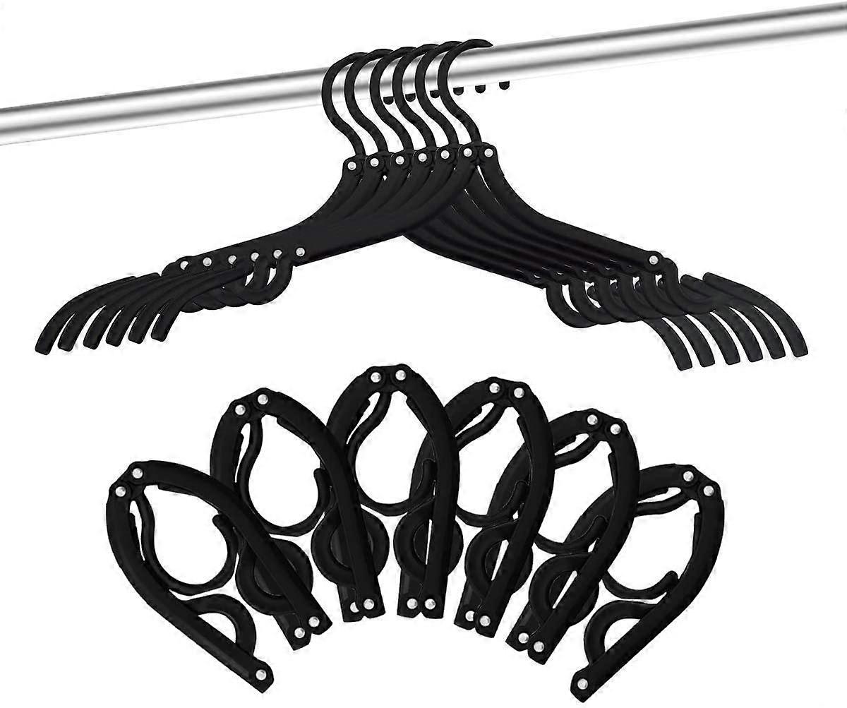 12pcs Travel Hangers Folding Clothes Hangers Clothes Drying Rack