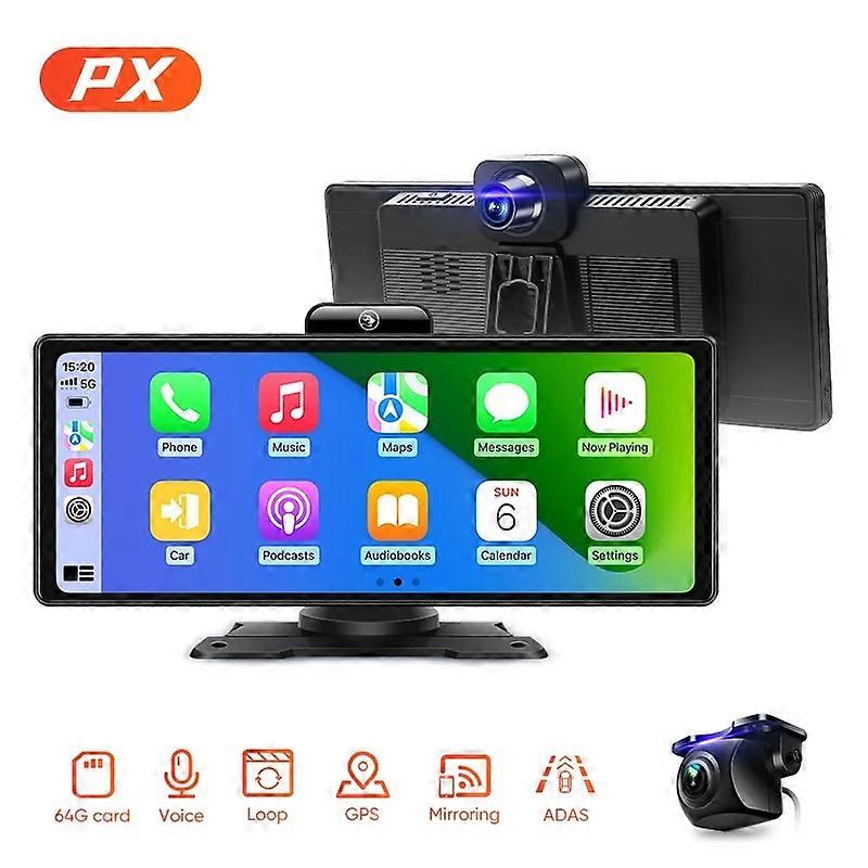 アイナヴィカーDVR4KダッシュカムADASGPSナビゲーションワイヤレスCarPlayAndroidAutoドライブレコーダーリアビューカメラダッシュボードビデオレコーダー