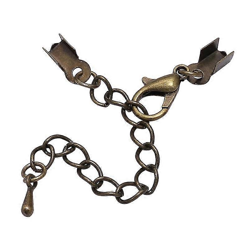 10pcs/Set Lobster Claws With Cord End Caps Sturdy Clamp Extender Connector