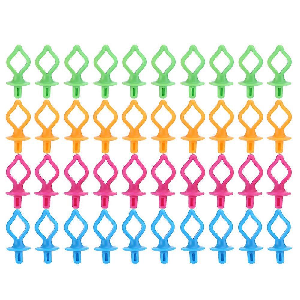 40Pcs Bobbin στερέωσης κλιπ καρούλι σιλικόνης AntiDrop θηλήShaped ράψιμο κέντημα