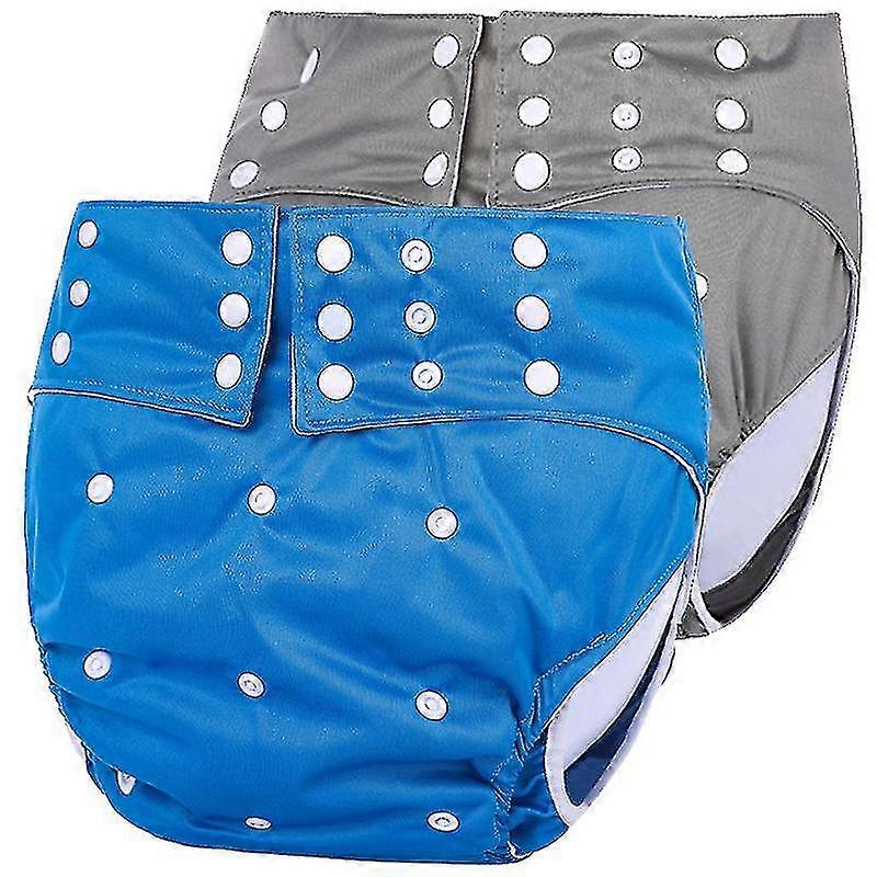 2pcs Erwachsene Windel wiederverwendbare Erwachsene Windel waschbare Tuch Windel Anti-Leckage Erwachsene Windeln für ältere Inkontinenz Frauen Männer